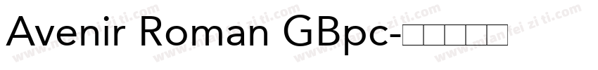 Avenir Roman GBpc字体转换